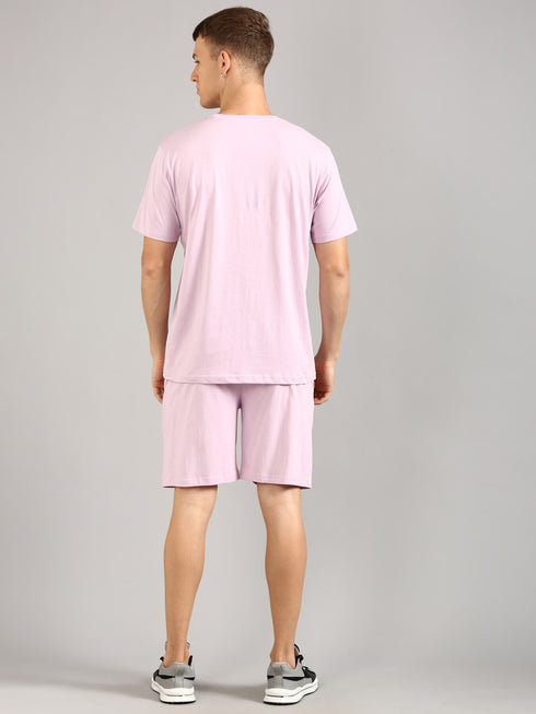 Pink Printed Regular Fit Co-Ords Set
